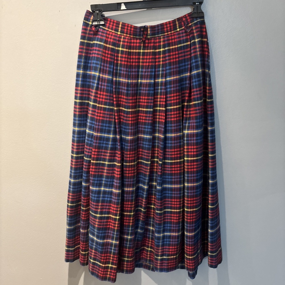 Vintage Sophisticates By‎ Pendleton Knockabout Cotton/Wool Plaid Skirt Women's 8 - Picture 2 of 6
